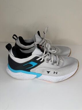 Under Armour Project Rock TriBase Shoes Mens Size 12 Gray Training 3025435-103